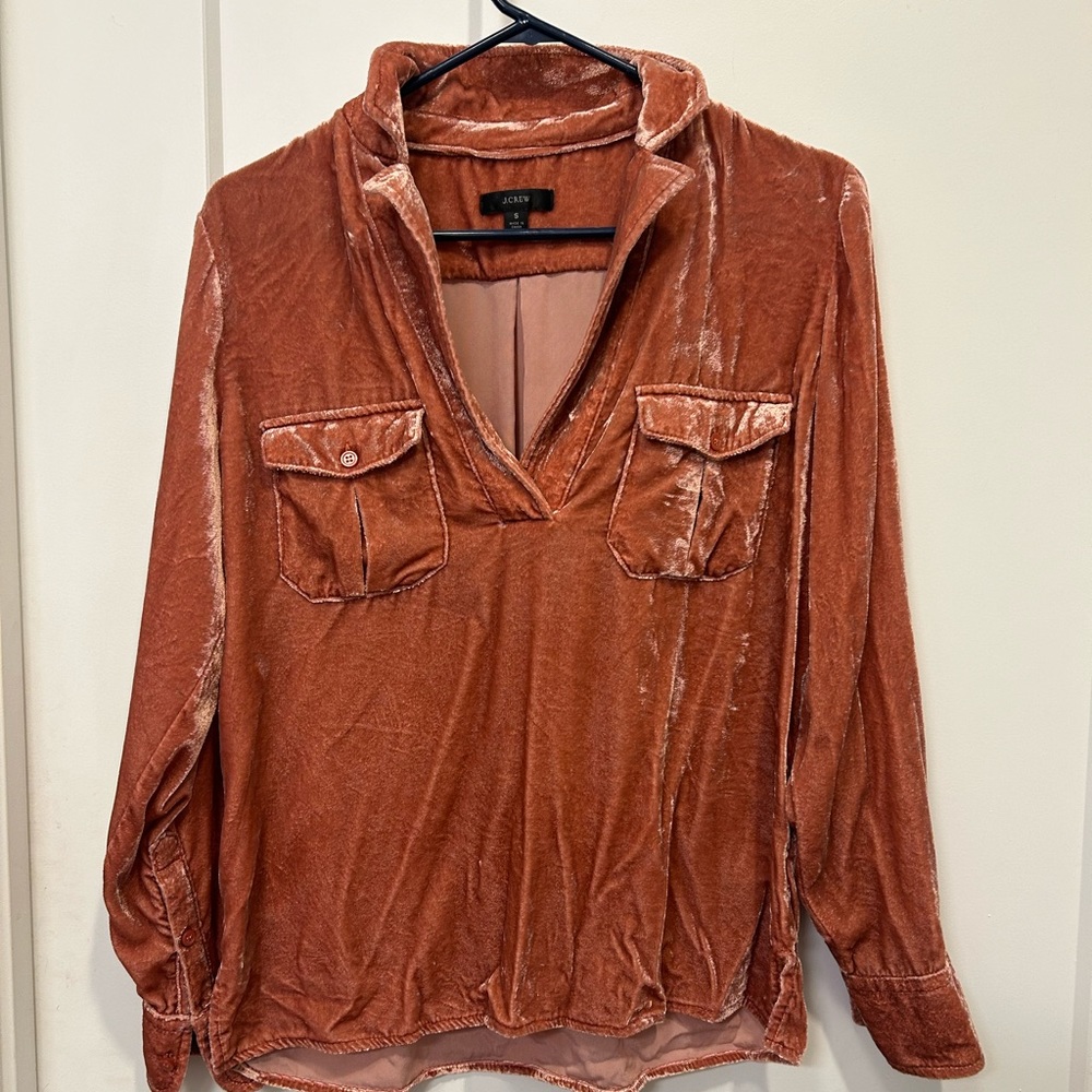 J crew velvet top